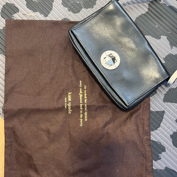 Kate Spade small black leather bag w/ dust bag. - Picture 3 of 5
